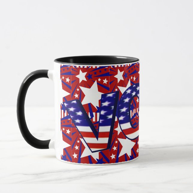 Abstimmung mit den US Flagge - Tasse (Links)
