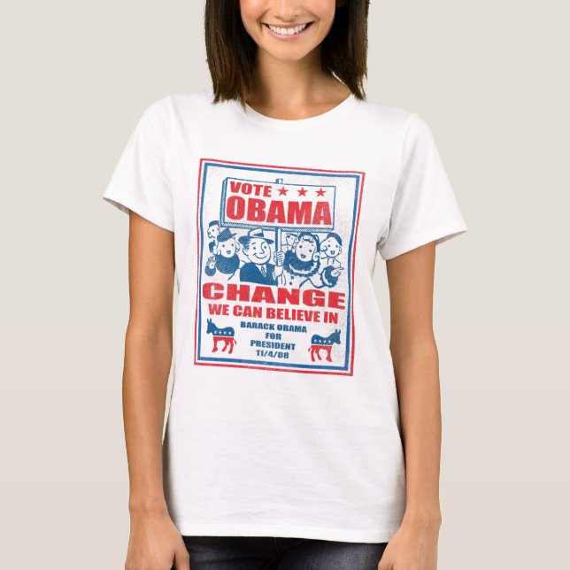 Abstimmung Obama '08 T-Shirt (Vorderseite)