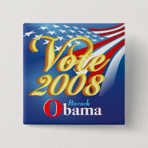 Abstimmung Obama - Kampagnen-Knopf Button