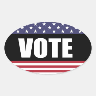ABSTIMMUNG OVALER AUFKLEBER