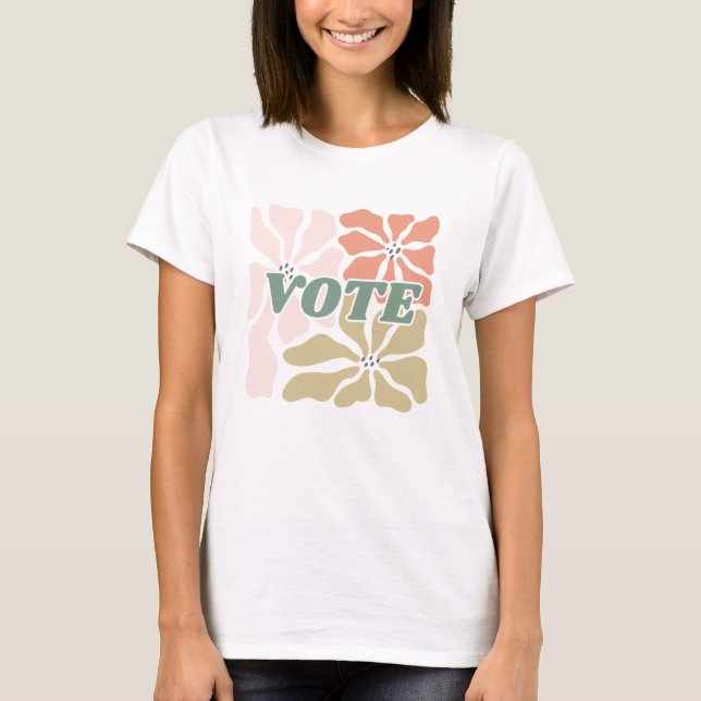 Abstimmung: Pastel Retro Floral T-Shirt (Vorderseite)