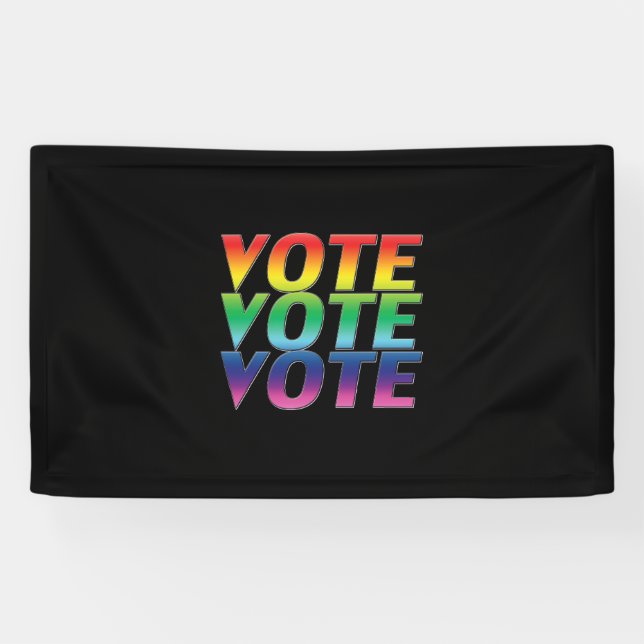 "Abstimmung" Pride lgbtq lgbt Regenbogenfarben sch Banner (Horizontal)