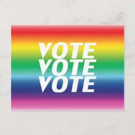 "Abstimmung" Pride lgbtq lgbt Regenbogenflagge Postkarte