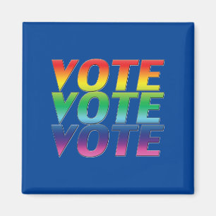 Abstimmung - Prix Regenbogenfarben lgbtq blau Magnet