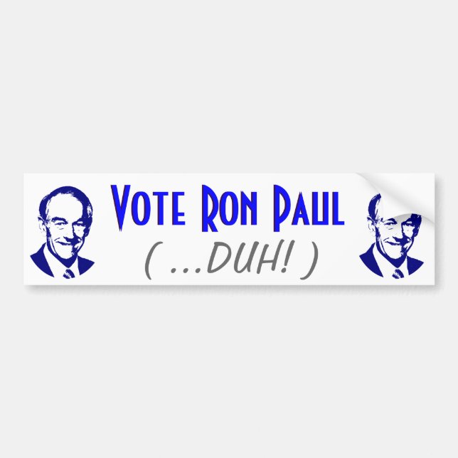 Abstimmung Ron Paul (Duh!) Autoaufkleber (Vorne)