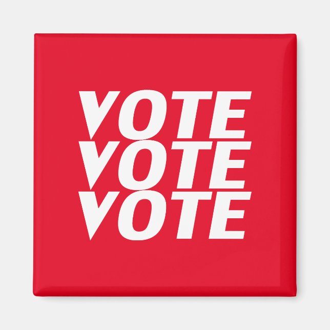 Abstimmung: Rot, Weiß Magnet (Vorne)