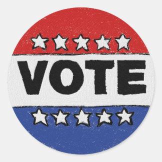 Abstimmung Runder Aufkleber