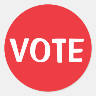 ABSTIMMUNG RUNDER AUFKLEBER