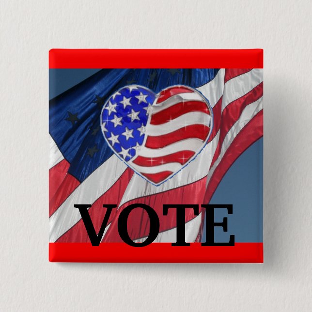 Abstimmung - Schaltfläche für die Wahlkampagne Button (Vorderseite)