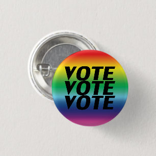 Abstimmung - schwarz, Stolz Lgbtq Regenbogen Butto Button