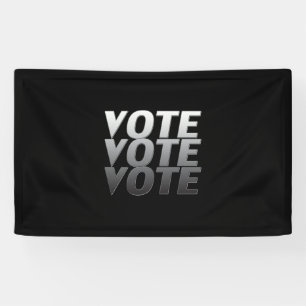 "Abstimmung" Schwarz-weiß grau Banner