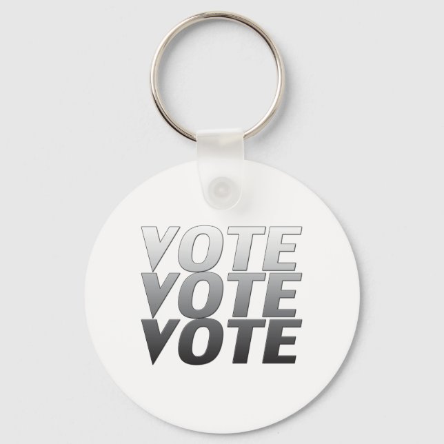 Abstimmung - Schwarz-weiß, grau Schlüsselanhänger (Vorderseite)