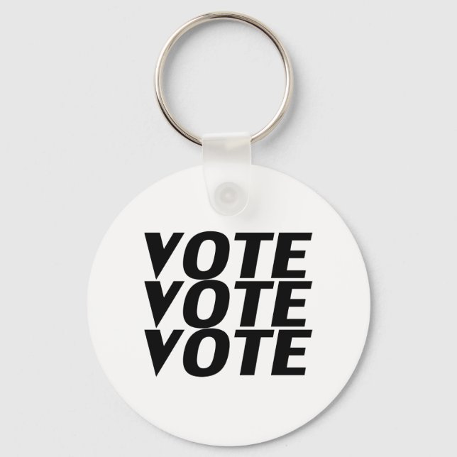 Abstimmung - Schwarz-weiß Schlüsselanhänger (Vorderseite)