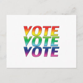 "Abstimmung" Stolz lgbtq lgbt Regenbogen weiß Postkarte