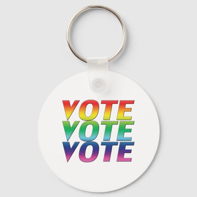 Abstimmung - Stolz lgbtq lgbt Regenbogenfarben Schlüsselanhänger (Vorderseite)