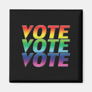 Abstimmung - Stolz Regenbogenfarben lgbtq schwarz Magnet