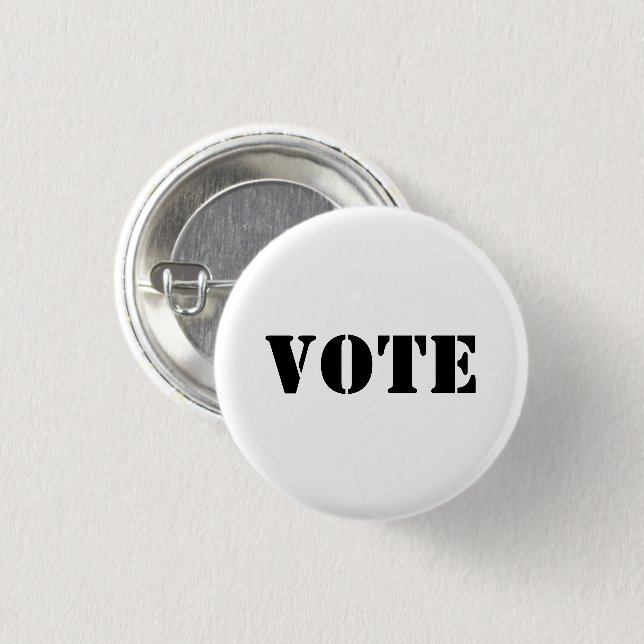 "Abstimmung" - TEXT UND FARBE ZUNEHMEN - Schaltflä Button (Vorne & Hinten)