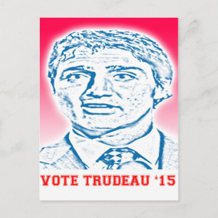 Abstimmung Trudeau '15 Postkarte