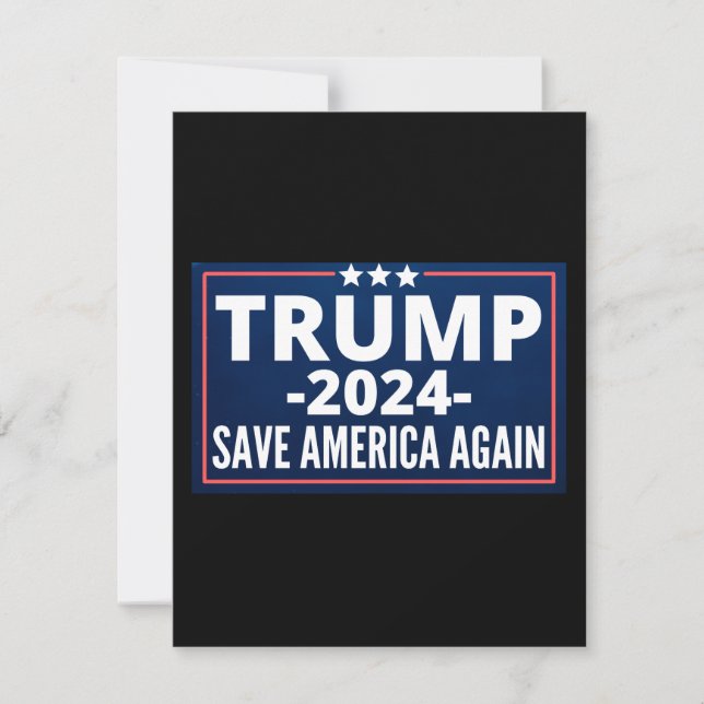 Abstimmung, Trump 2024, Trump 2024, 2024, Trump 20 Save The Date (Vorderseite)