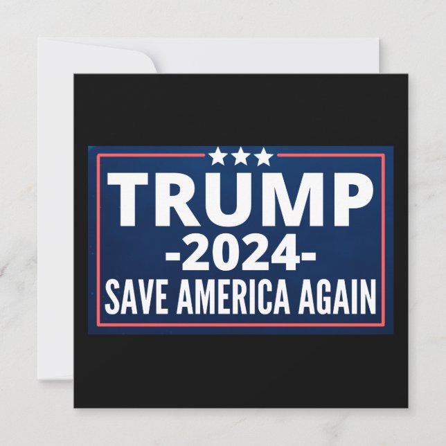 Abstimmung, Trump 2024, Trump 2024, 2024, Trump 20 Save The Date (Vorderseite)