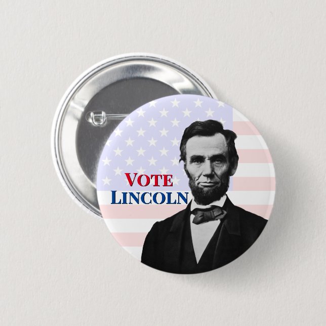 Abstimmung über Abraham Lincoln Button (Vorne & Hinten)