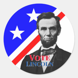 Abstimmung über Abraham Lincoln Runder Aufkleber