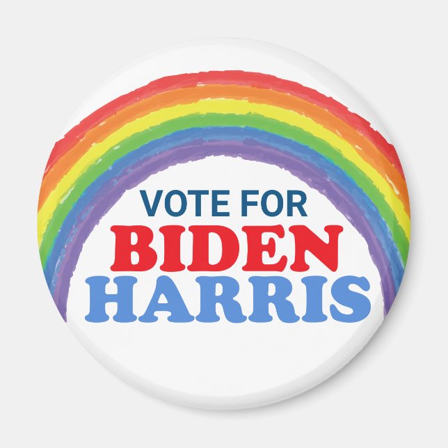 Abstimmung über Biden Harris-Regenbogenwahl Magnet (Vorne)