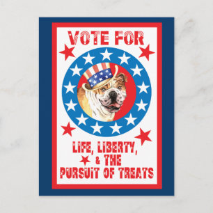 Abstimmung über Bulldog Postkarte