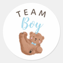 Abstimmung über das Party "Bear Team Boy Gender" Runder Aufkleber
