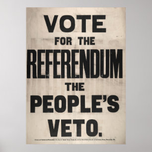 Abstimmung über das Referendum über das Veto der B Poster