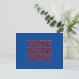 Abstimmung über die Abstimmung Blau und Rot der mo Postkarte