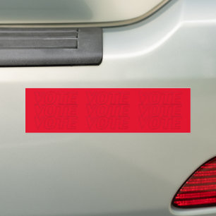 Abstimmung über die Abstimmung - Moderne rote Schr Autoaufkleber