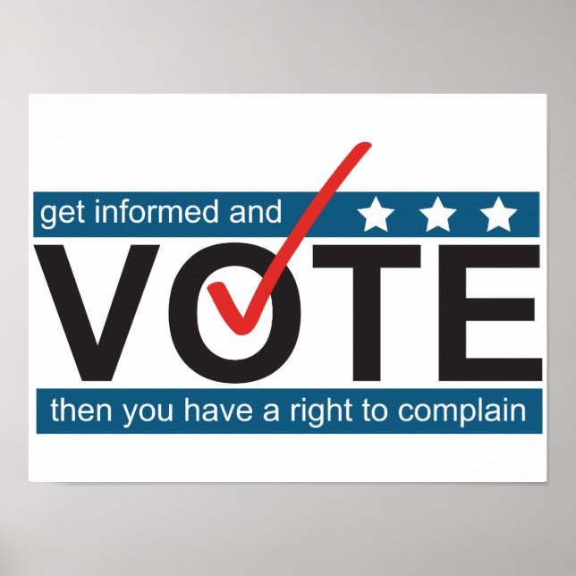 Abstimmung über die Beschwerde Funny Election Spaß Poster (Vorne)