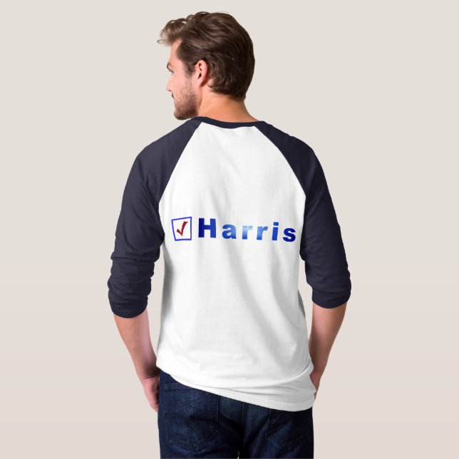 Abstimmung über Harris Red Karo im Blue Square Box T-Shirt (Schwarz voll)