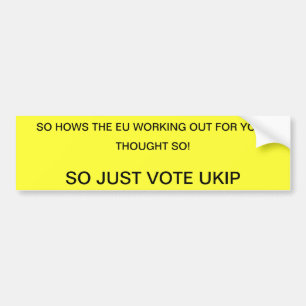 ABSTIMMUNG UKIP AUTOAUFKLEBER
