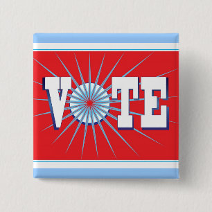 ABSTIMMUNG Wahl-Knopf - Quadrat/Rot Button
