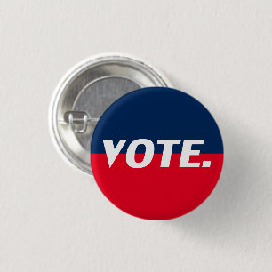 "Abstimmung", weiße Buchstaben, rot, blau Button