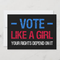 Abstimmung wie ein Mädchen, auf das Ihre Rechte an