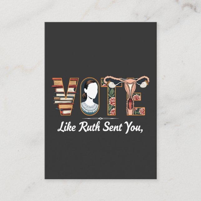 Abstimmung wie Ruth schickte dir Harris LGBTQ Glei Begleitkarte (Vorderseite)