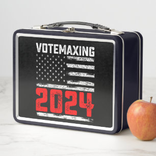 AbstimmungMaxing 2024 Trump Präsidentschaftswahl Metall Brotdose