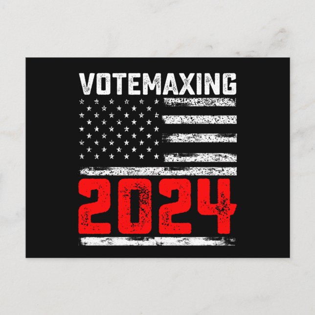AbstimmungMaxing 2024 Trump Präsidentschaftswahl Postkarte (Vorderseite)