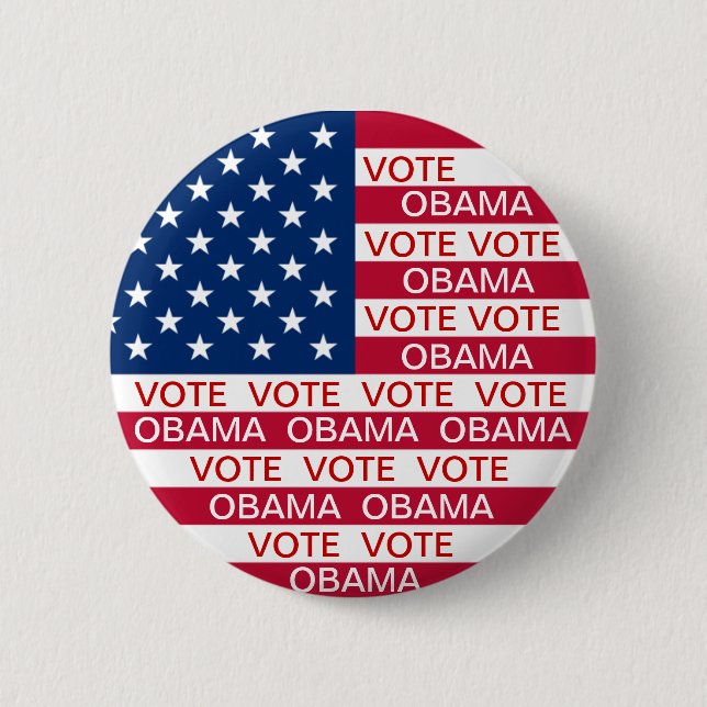 Abstimmungobama-Flagge Button (Vorderseite)