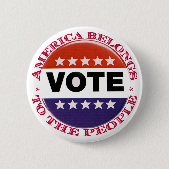 Abstimmungs-Amerika-Knopf Button (Vorderseite)