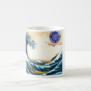 Abstimmungs-Blau - folgen Sie der blauen Welle Kaffeetasse