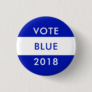 ABSTIMMUNGS-BLAU Halbzeit-Wahl-Demokrat-Welle 2018 Button