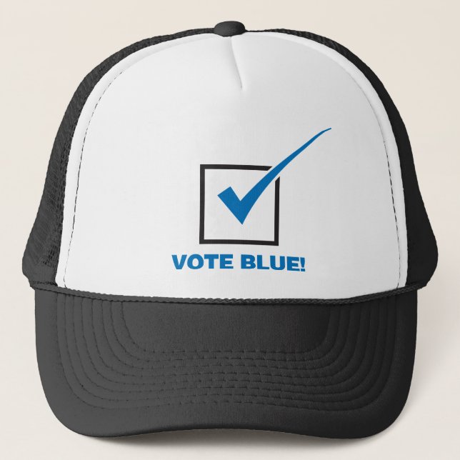 Abstimmungs-Blau Truckerkappe (Vorderseite)