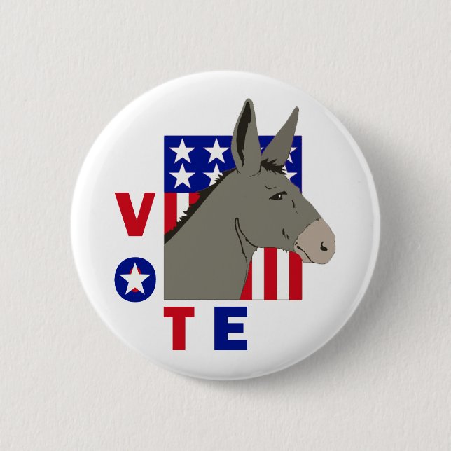 ABSTIMMUNGS-DEMOKRAT-ESEL BUTTON (Vorderseite)