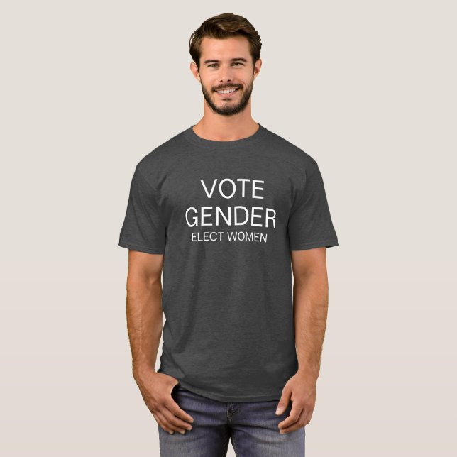 Abstimmungs-Geschlecht - wählen Sie Frauen T-Shirt (Vorne ganz)