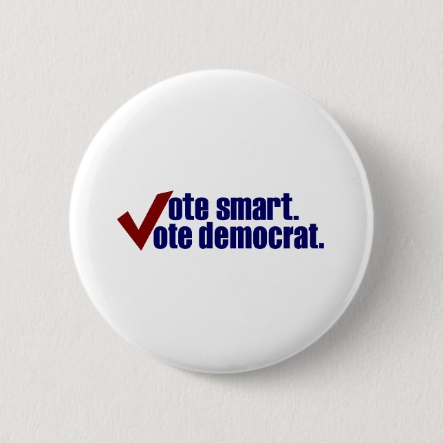 Abstimmungs-intelligente Abstimmung Demokrat Button (Vorderseite)