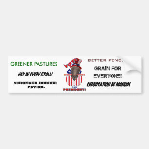 ABSTIMMUNGS-KRAUT A VORE FÜR PRÄSIDENTEN! ZIEGE AUTOAUFKLEBER